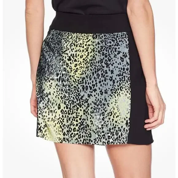Jamie Sadock Green Leopard Print Crunchy Pull-On Golf Skort Size 10 L77906 - Picture 5 of 12